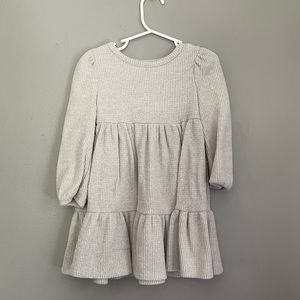 Cozy Waffle Knit Tiered Ruffle Dress - 3T cat & jack